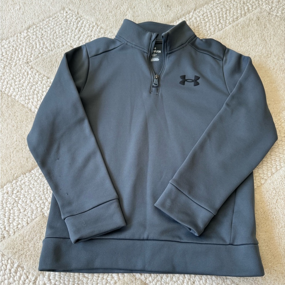Kids Under Armour 1/4 zip fleece. Very good condition. Youth Small.